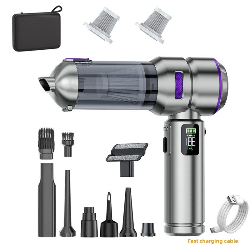 Car-Mounted Dual-Purpose Vacuum Cleaner with Digital Display