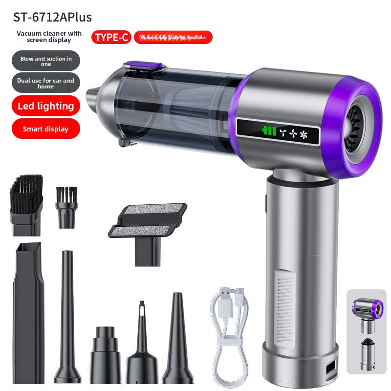 Car-Mounted Dual-Purpose Vacuum Cleaner with Digital Display