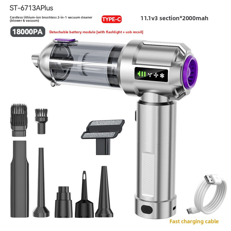 Car-Mounted Dual-Purpose Vacuum Cleaner with Digital Display