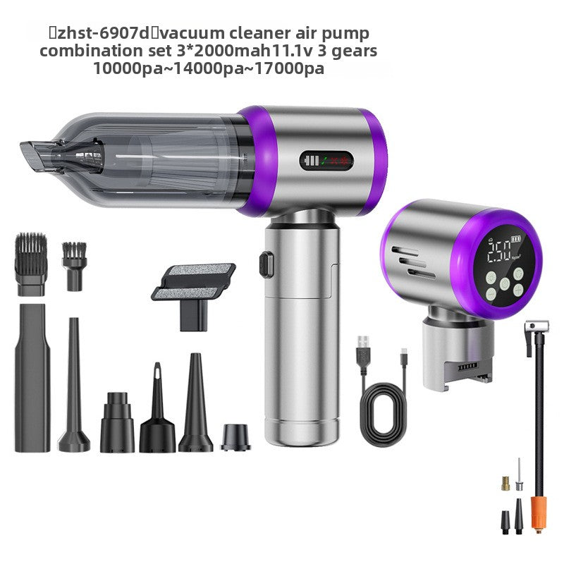 Car-Mounted Dual-Purpose Vacuum Cleaner with Digital Display