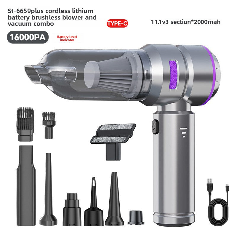 Car-Mounted Dual-Purpose Vacuum Cleaner with Digital Display