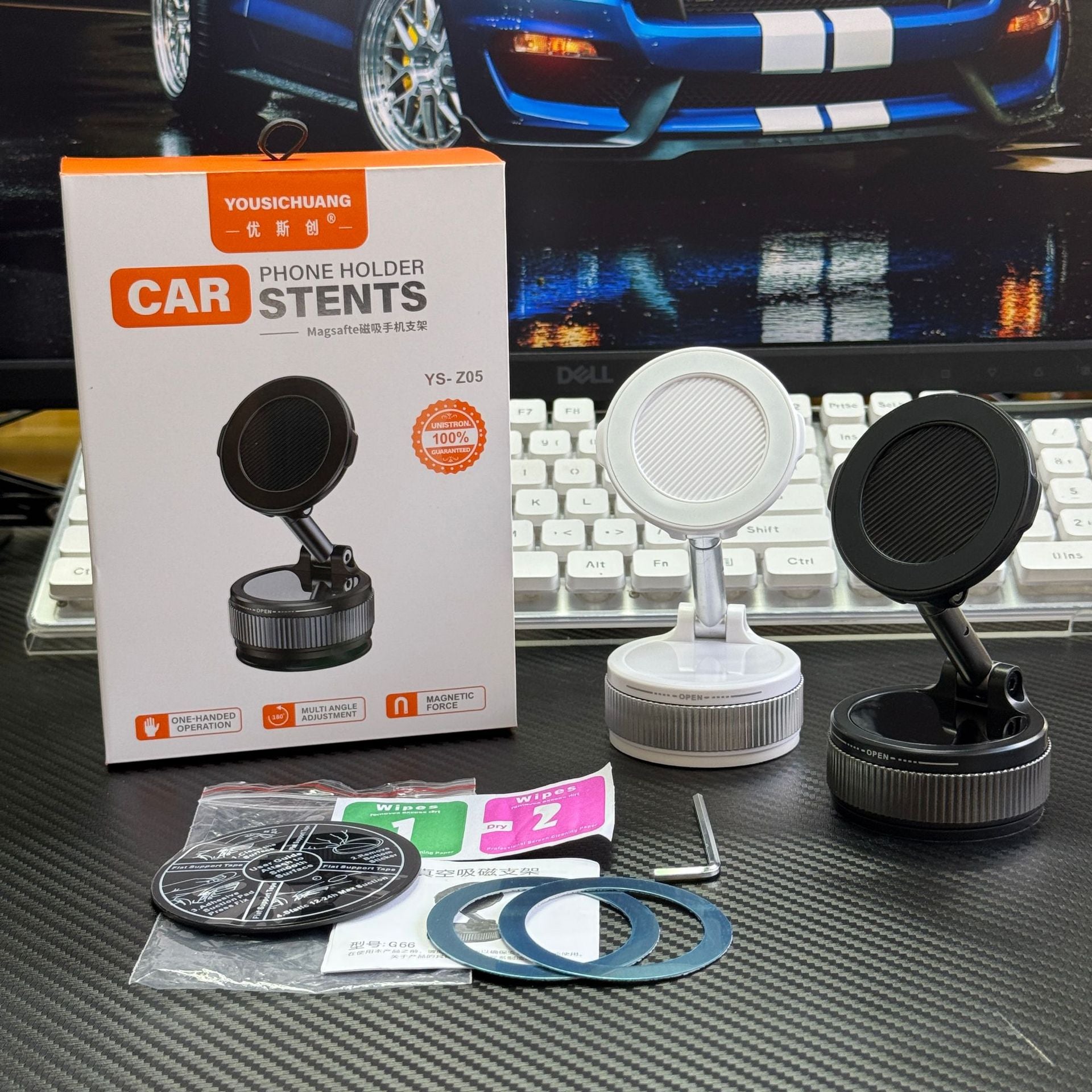 Car-mounted magnetic mounting bracket