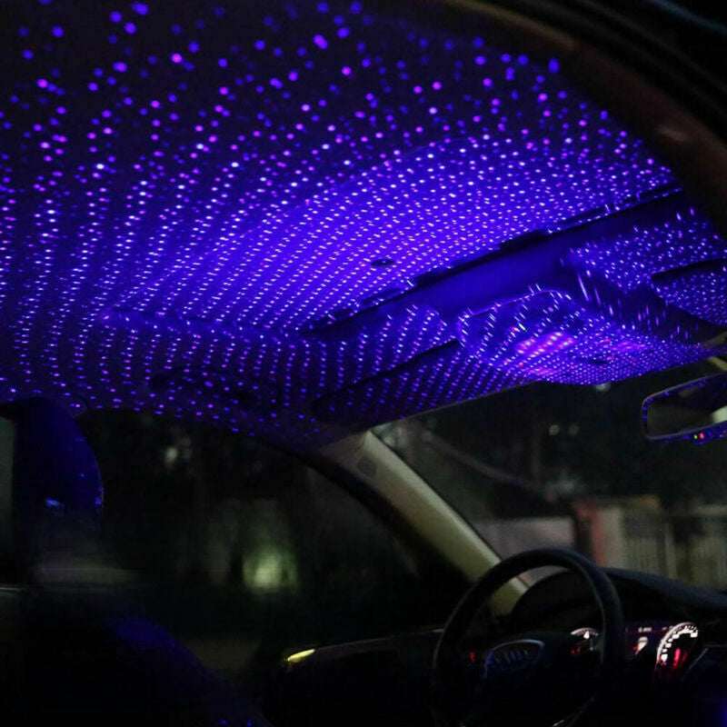 Car-mounted starry USB atmosphere light