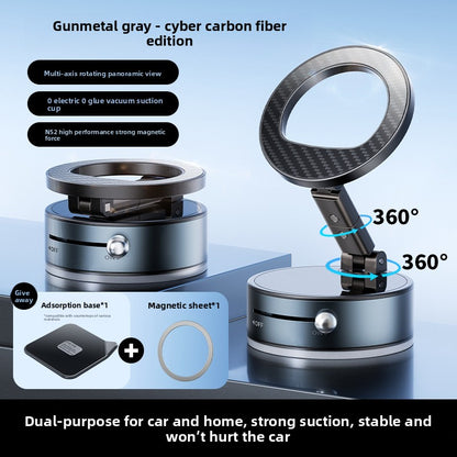 Car-mounted suction cup magnetic support bracket