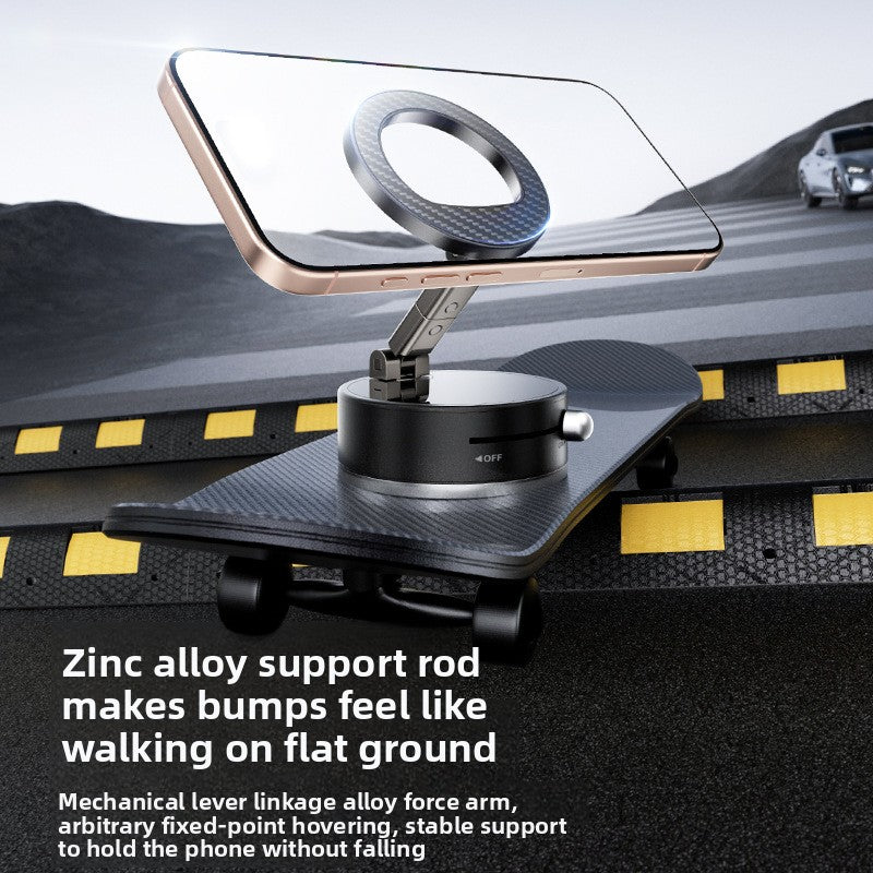 Car-mounted suction cup magnetic support bracket