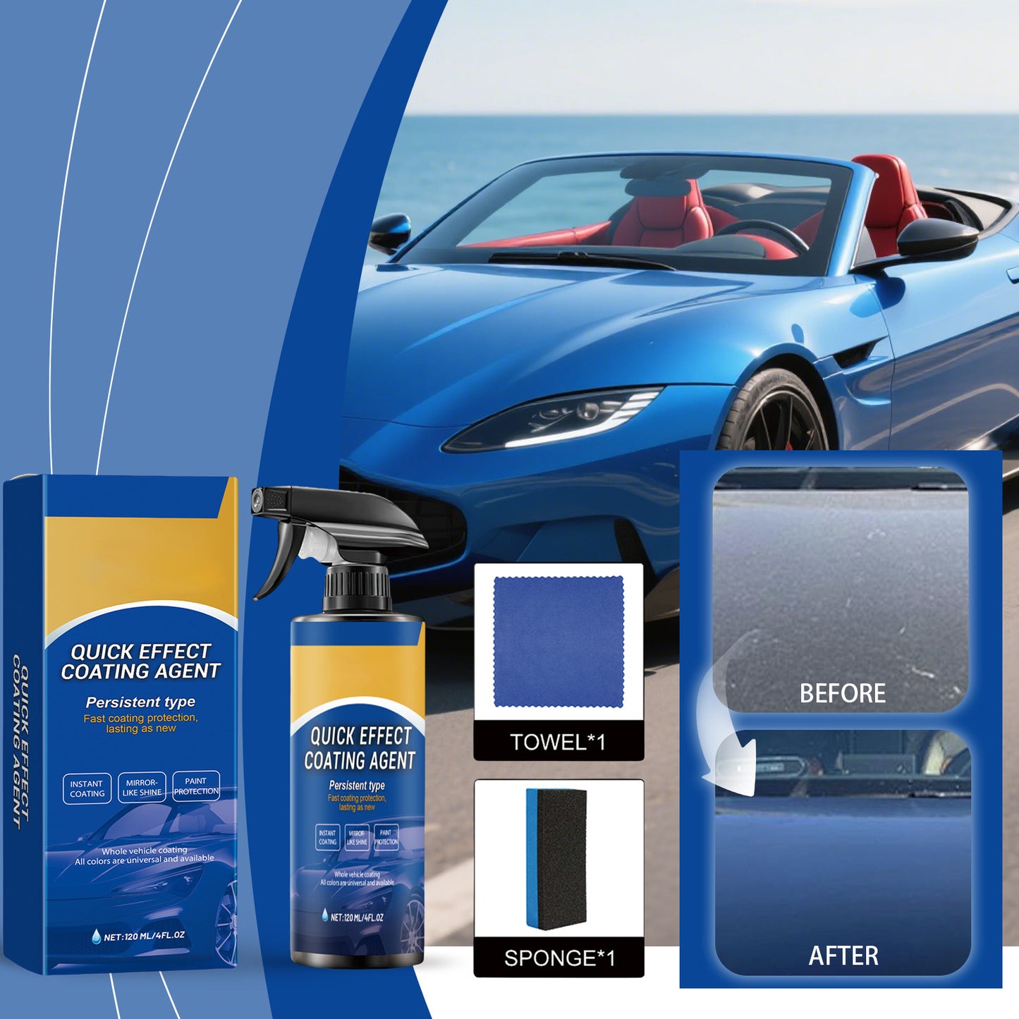 Car Paint Coating Spray Protection Gloss Enhancer