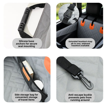 Car Pet Mat with Hard Bottom and Safety Seat Belt