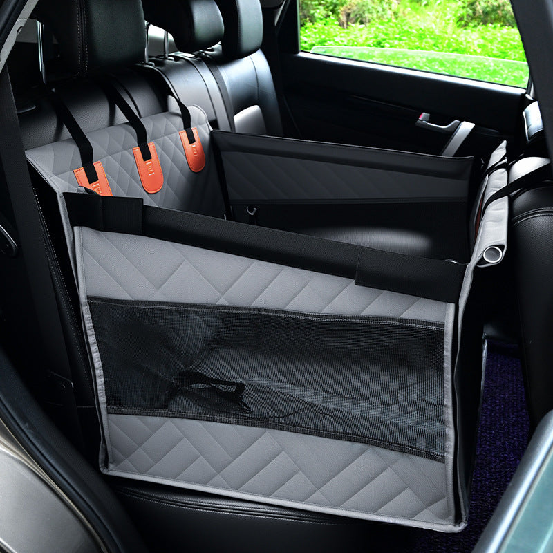 Car Pet Mat with Hard Bottom and Safety Seat Belt