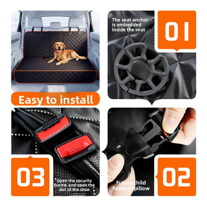 Car Pet Seat Cover Waterproof Oxford Fabric Rear Seat Dog Mat