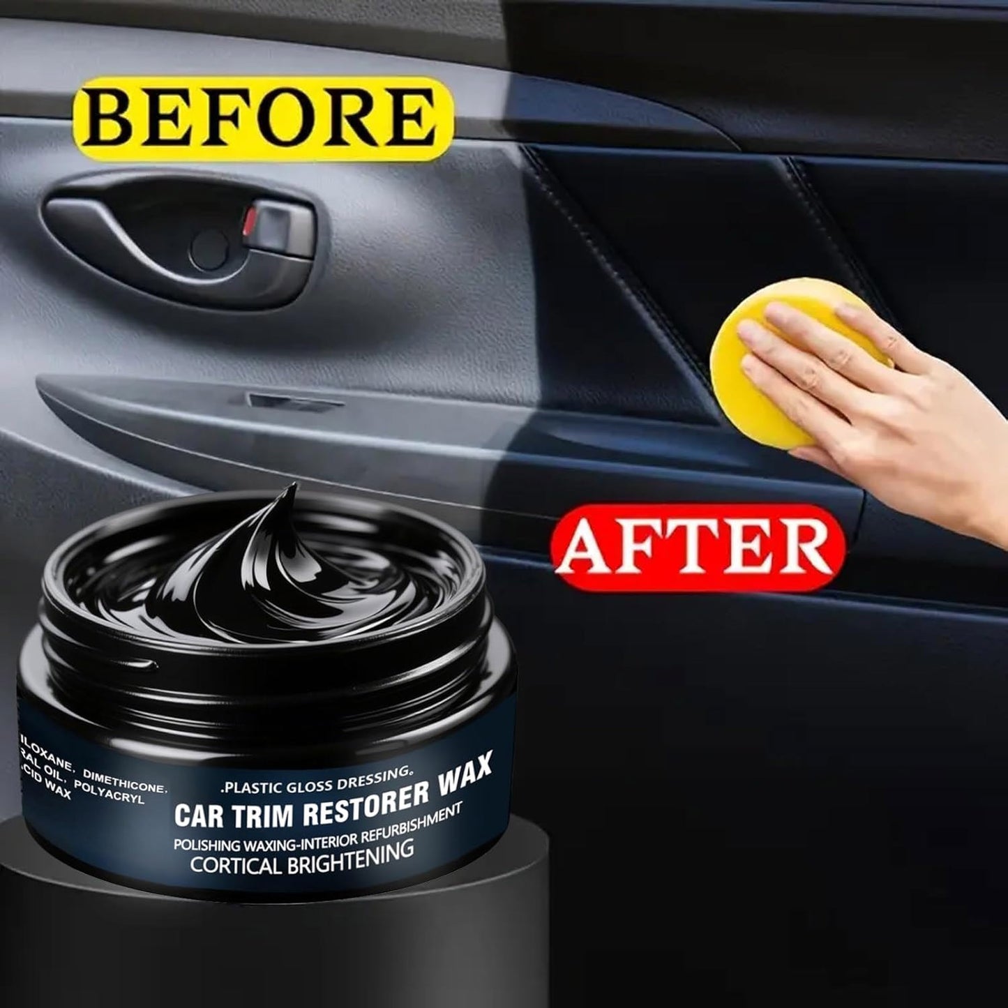 Car Plastic Trim Restorer Wax for Interior Renovation