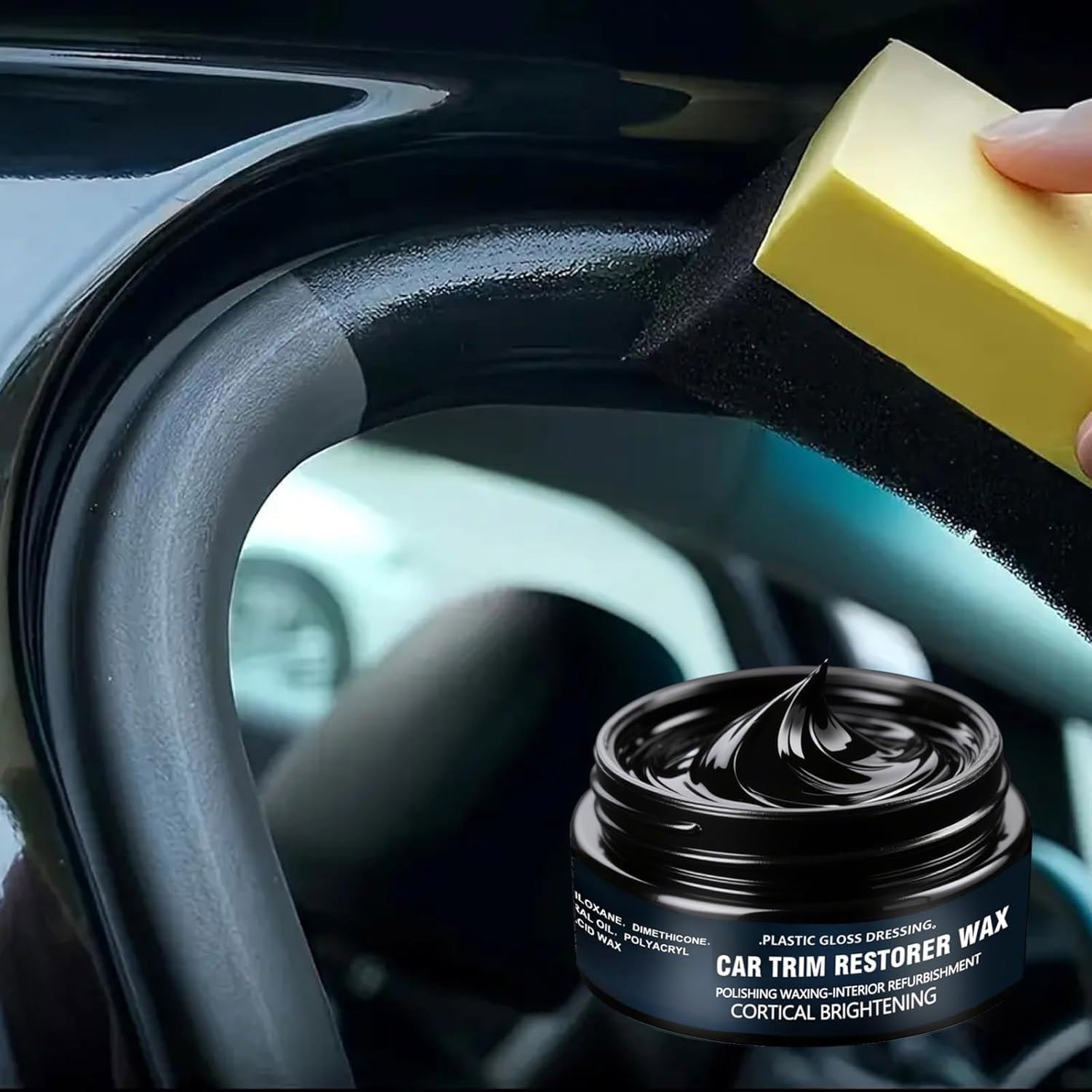 Car Plastic Trim Restorer Wax for Interior Renovation