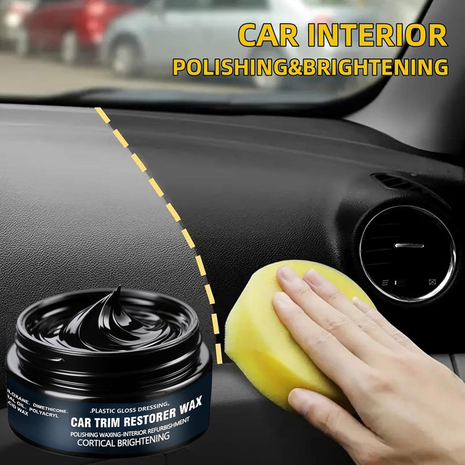 Car Plastic Trim Restorer Wax for Interior Renovation