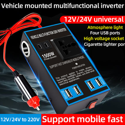 Car Power Inverter Converter with USB Ports