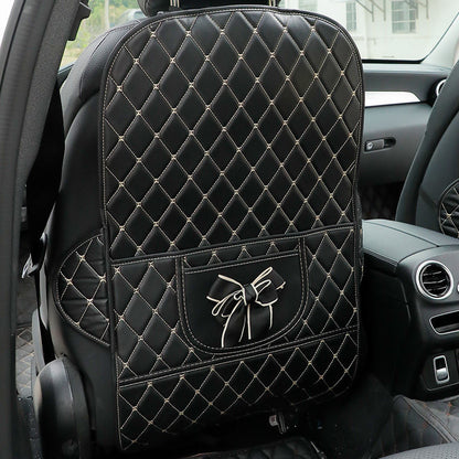 Car rear seat back kick pad