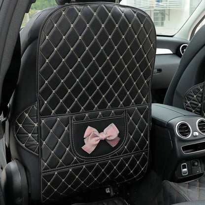 Car rear seat back kick pad