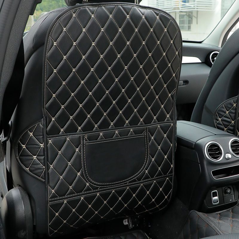 Car rear seat back kick pad