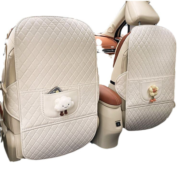 Car rear seat back kick pad