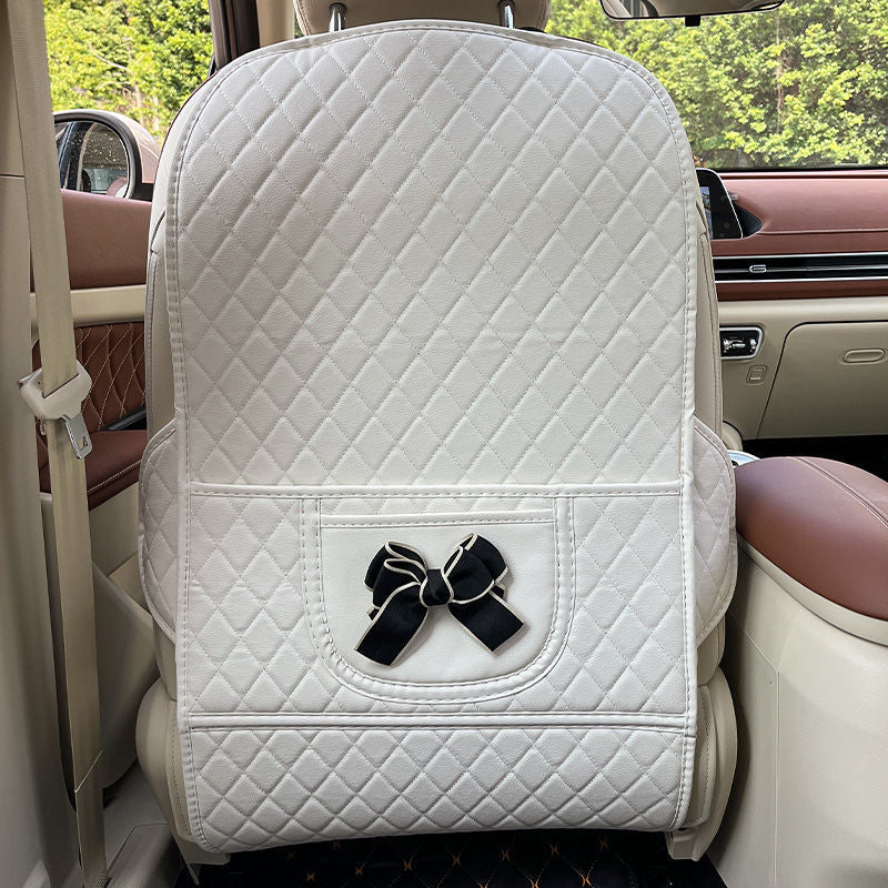 Car rear seat back kick pad