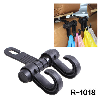 Car seat back double hooks