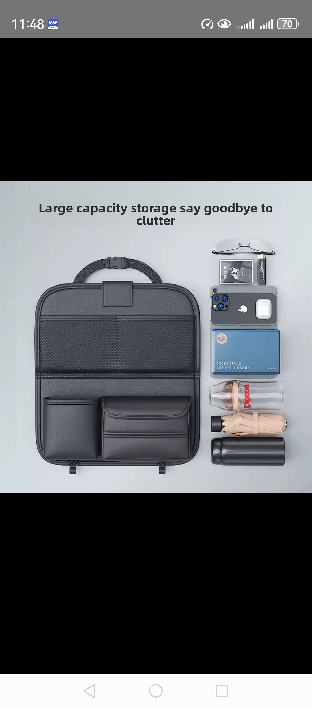Car Seat Back Storage Bag