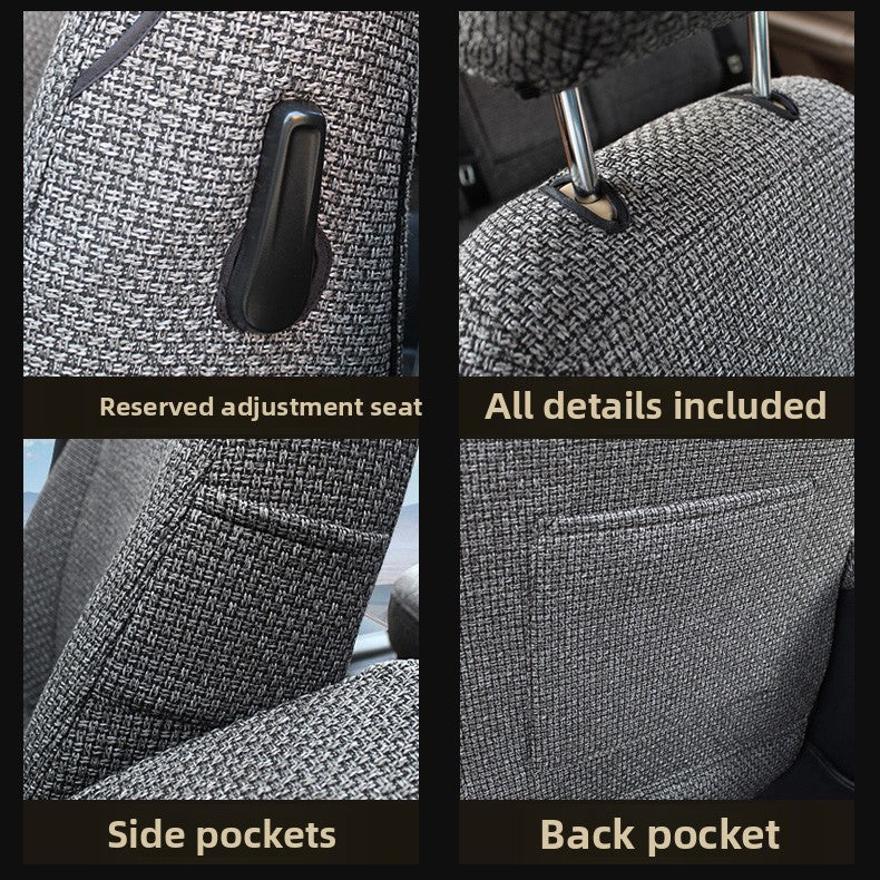 Car Seat Cover Full Protection Linen Blend