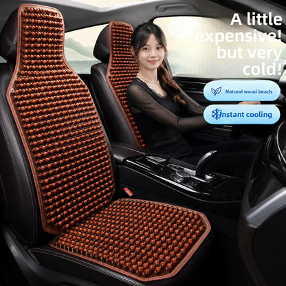 Car Seat Cushion Summer Cooling Mat Wooden Bead Ventilation Seat Pad