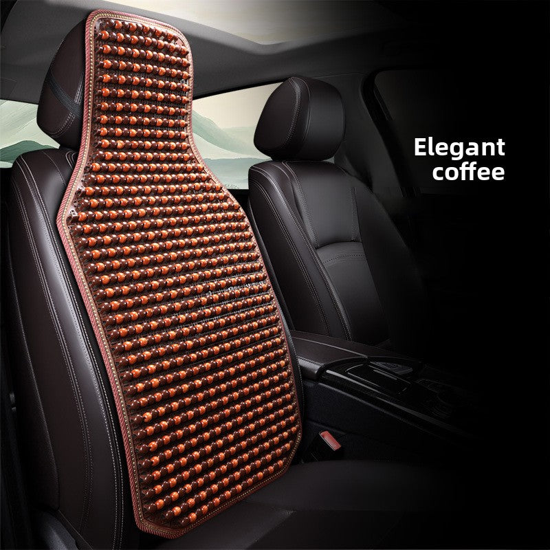 Car Seat Cushion Summer Cooling Mat Wooden Bead Ventilation Seat Pad