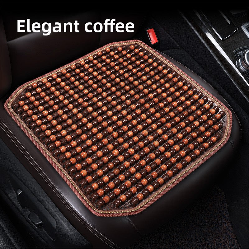 Car Seat Cushion Summer Cooling Mat Wooden Bead Ventilation Seat Pad