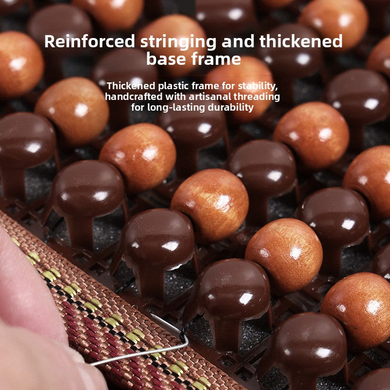 Car Seat Cushion Summer Cooling Mat Wooden Bead Ventilation Seat Pad
