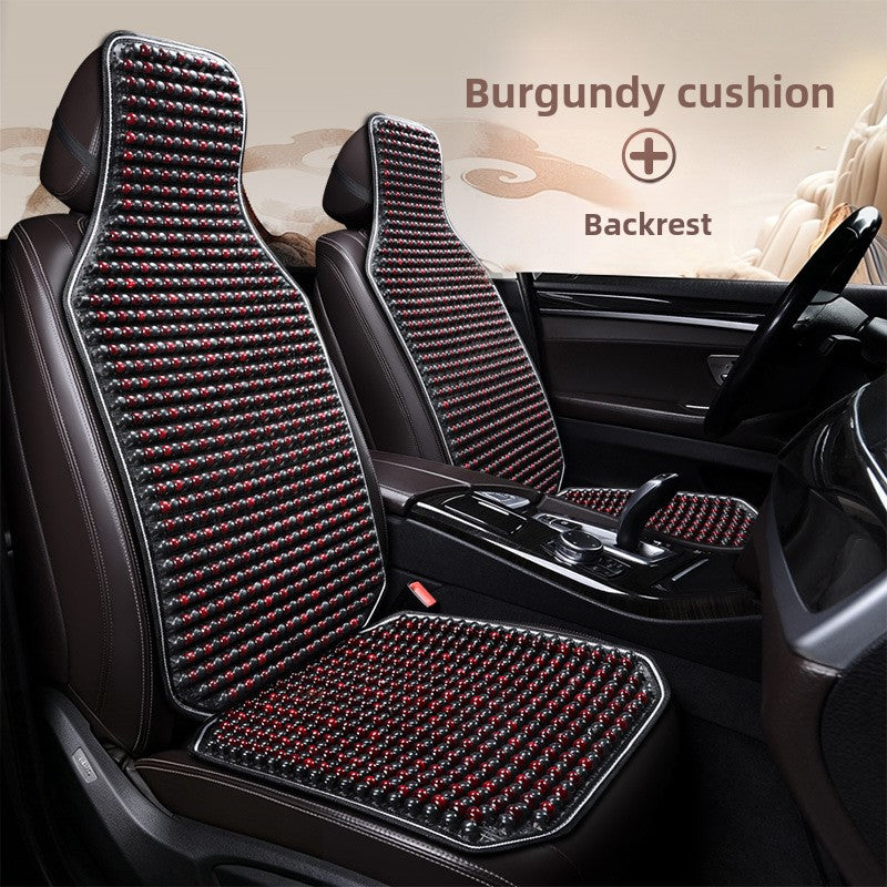 Car Seat Cushion Summer Cooling Mat Wooden Bead Ventilation Seat Pad