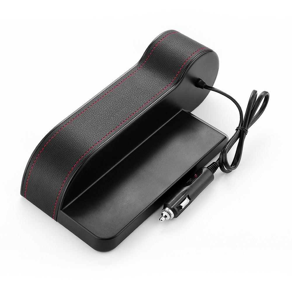 Car Seat Gap Storage Box with Dual USB Charger
