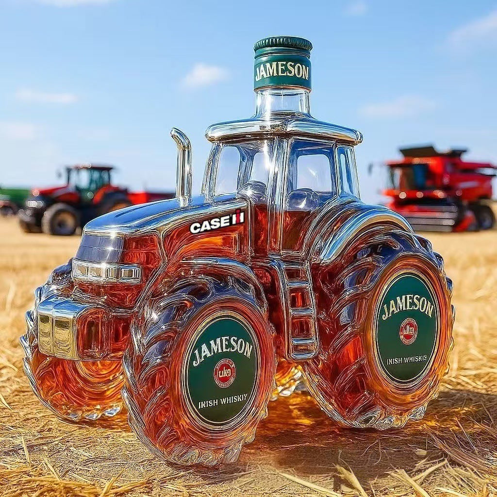 Car-Shaped Glass Liquor Bottle with Seal