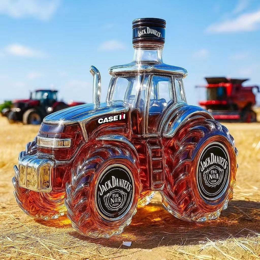 Car-Shaped Glass Liquor Bottle with Seal