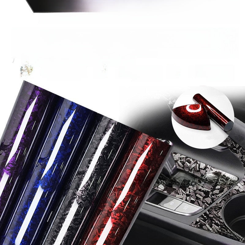 Car stickers are forged carbon fiber in black and red