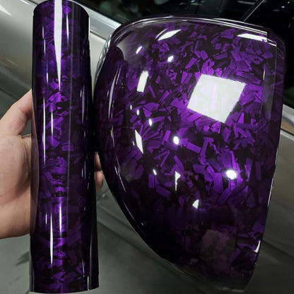 Car stickers are forged carbon fiber in black and red