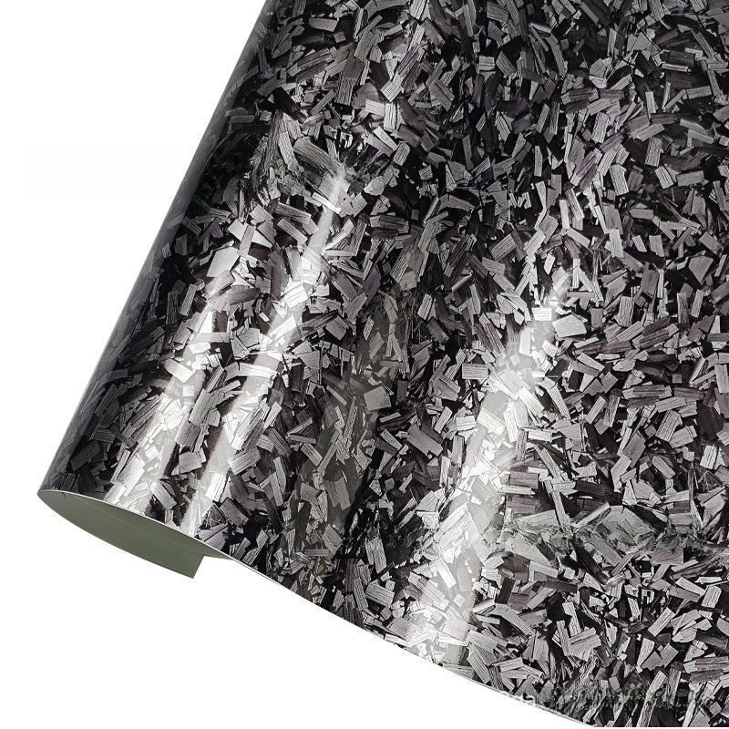 Car stickers are forged carbon fiber in black and red