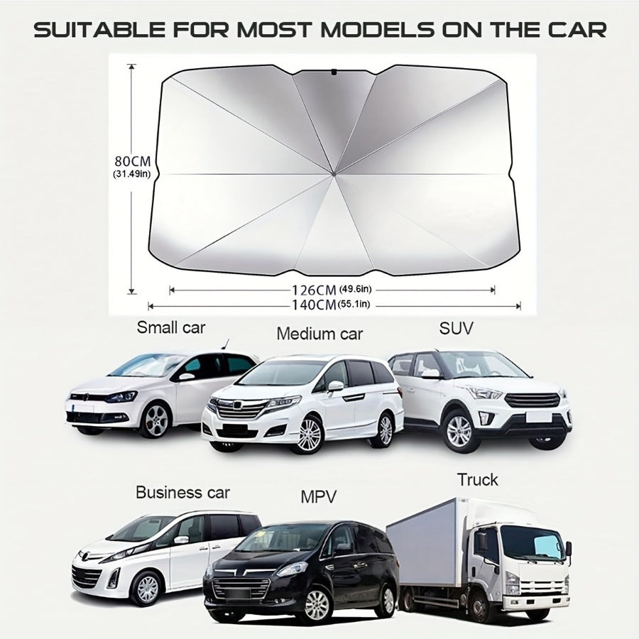 Car sunshade folding umbrella