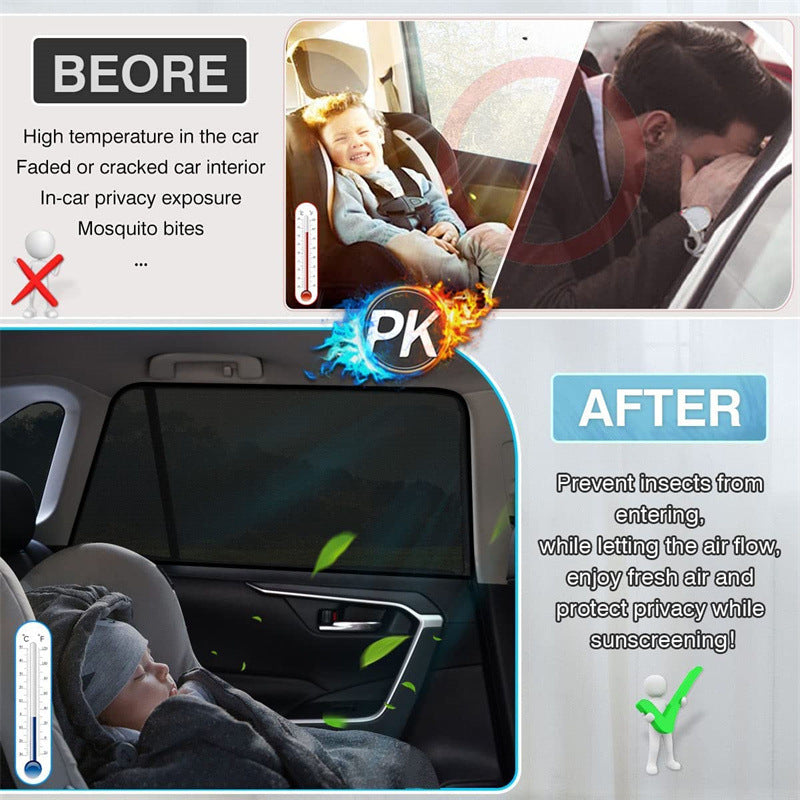 Car sunshade, trunk mesh fabric