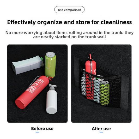 Car Trunk Storage Net Bag with Velcro