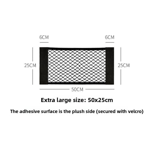 Car Trunk Storage Net Bag with Velcro