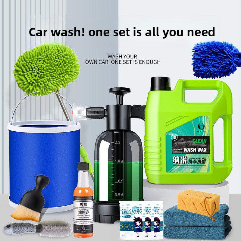 Car Wash Liquid, Water Wax Tools