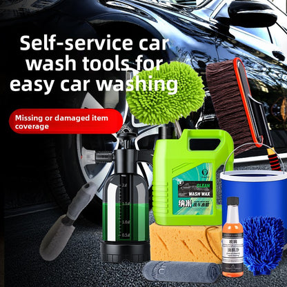 Car Wash Liquid, Water Wax Tools