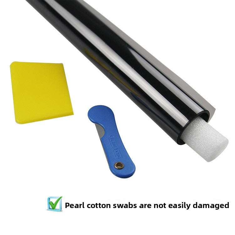 Car window film with pearl cotton rods