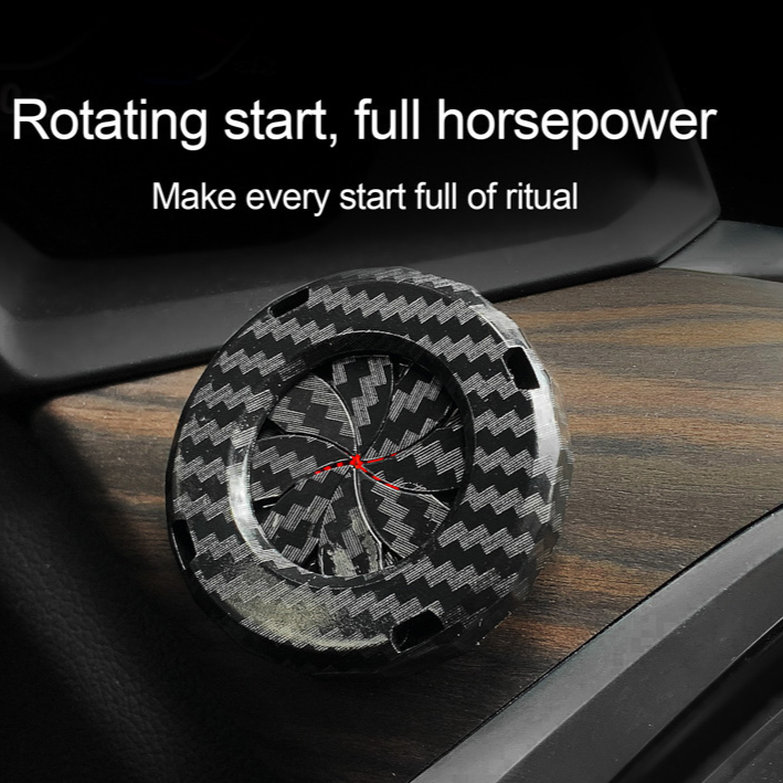 Carbon Fiber Car Ignition Button Cover