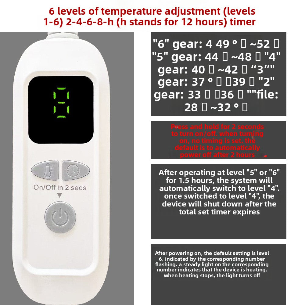 Carbon Fiber Electric Heating Blanket with Timer