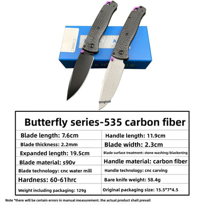 Carbon fiber handle folding knife
