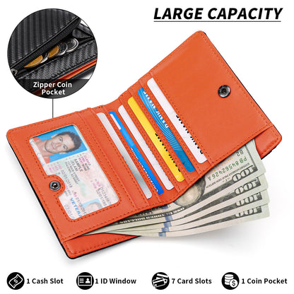 Carbon fiber leather wallet