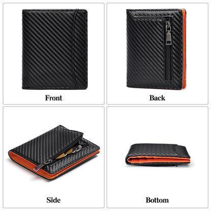 Carbon fiber leather wallet