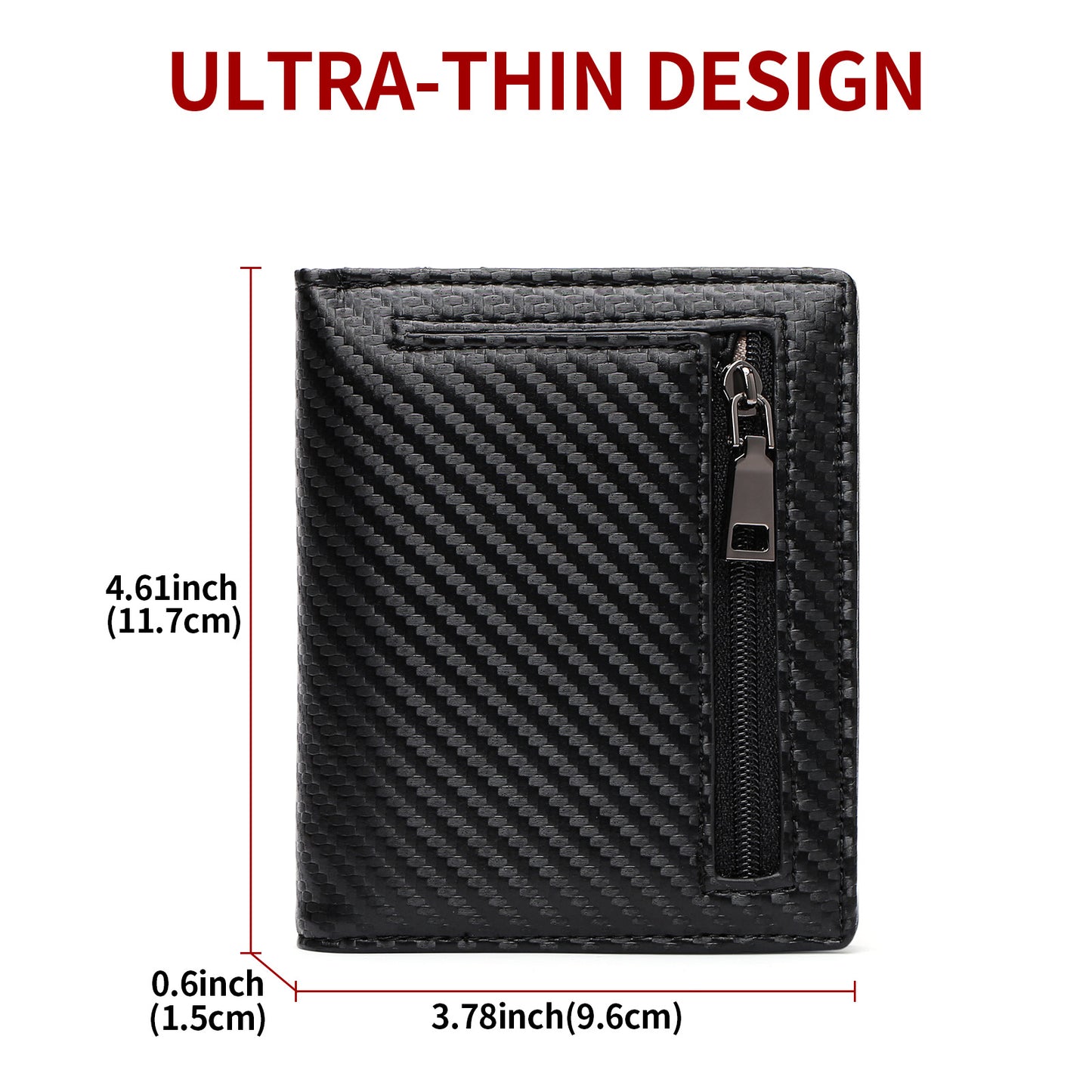 Carbon fiber leather wallet