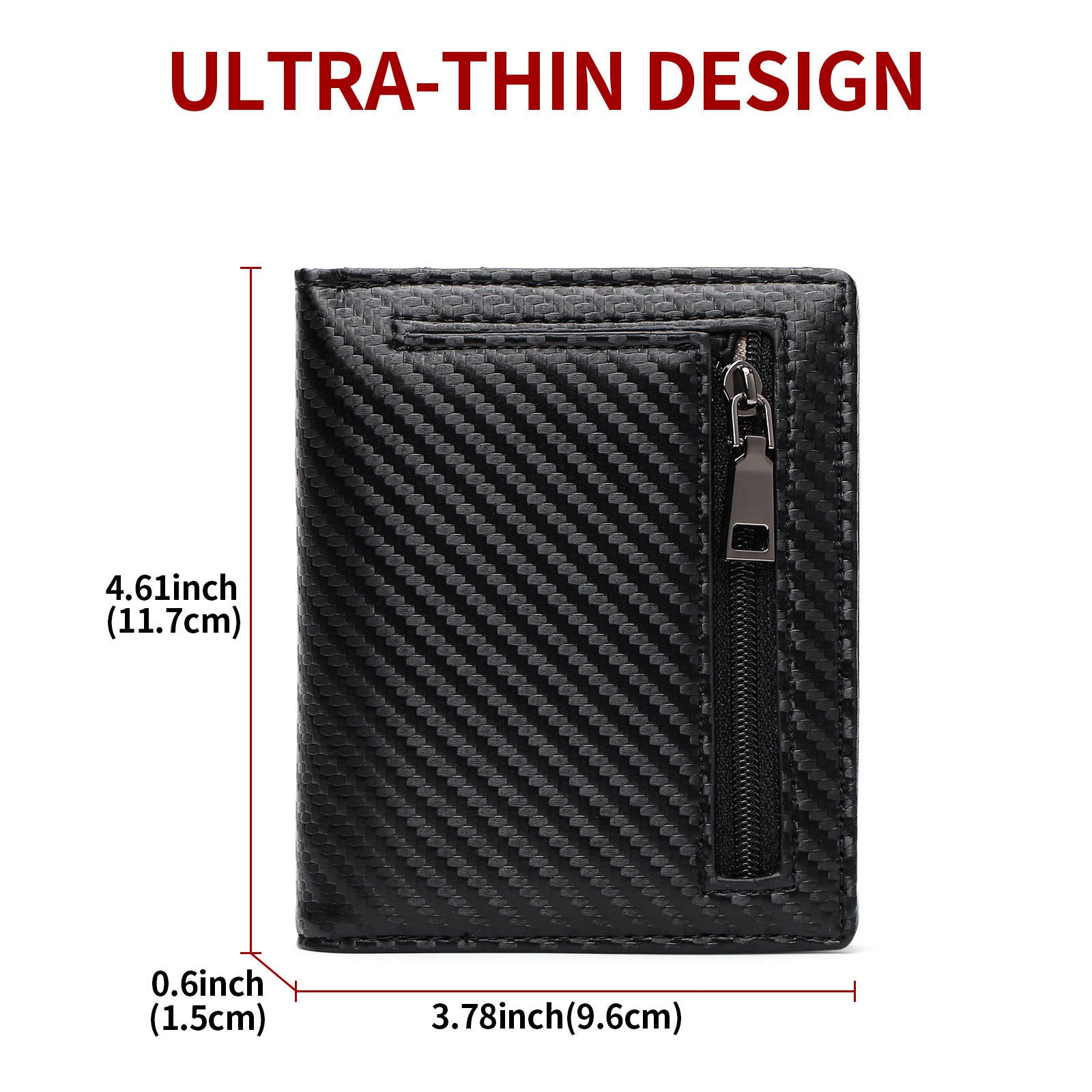 Carbon fiber leather wallet